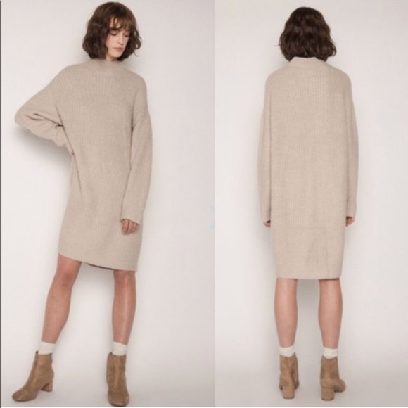 Oak Fort Mock Turtleneck Sweater Dress 
